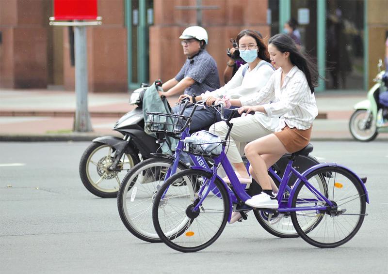 Xe đạp c&ocirc;ng cộng đang được th&iacute; điểm tại TP Hồ Ch&iacute; Minh.