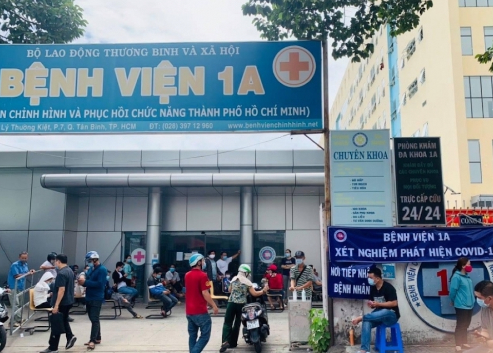 Trụ sở của Bệnh viện 1A tại địa chỉ số 542 L&yacute; Thường Kiệt, phường 7, quận T&acirc;n B&igrave;nh, TP Hồ Ch&iacute; Minh. Ảnh: Internet.