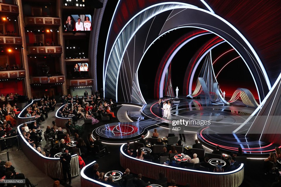 S&acirc;n khấu của Lễ trao giải Oscar 2022.