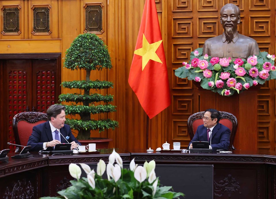 Thủ tướng Ch&iacute;nh phủ Phạm Minh Ch&iacute;nh tiếp Đại sứ Hoa Kỳ tại Việt Nam Marc E. Knapper. Ảnh: TTXVN