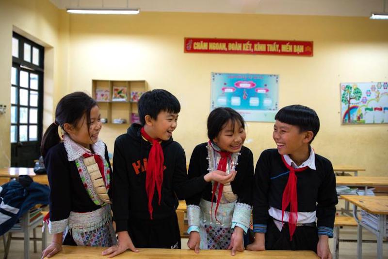 UNICEF đặc biệt khuyến kh&iacute;ch tất cả c&aacute;c trường học ở mọi địa b&agrave;n được đến trường. Ảnh: UNCIEF/Vu Le Hoang