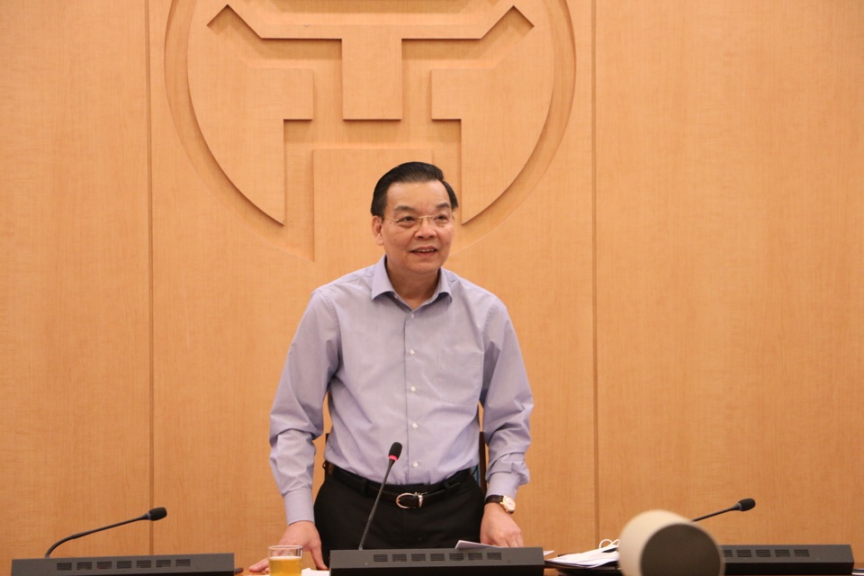 Chủ tịch UBND TP H&agrave; Nội Chu Ngọc Anh ph&aacute;t biểu tại phi&ecirc;n họp.&nbsp;