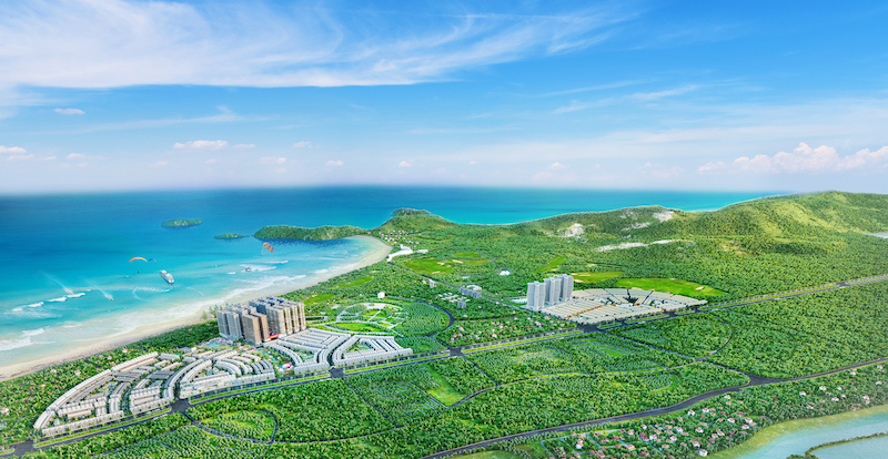 Phối cảnh dự &aacute;n khu đ&ocirc; thị Nhơn Hội New City tại b&aacute;n đảo Phương Mai (TP Quy Nhơn).