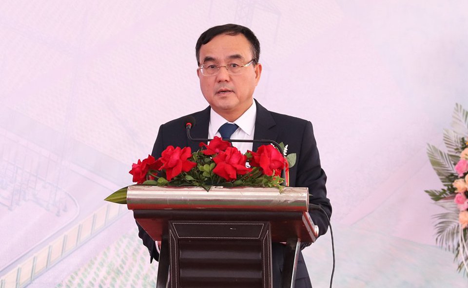 Chủ tịch HĐTV EVN Dương Quang Th&agrave;nh đề nghị tập trung nguồn lực để dự &aacute;n đảm bảo chất lượng, tiến độ thi c&ocirc;ng. Ảnh: Ho&agrave;ng Anh