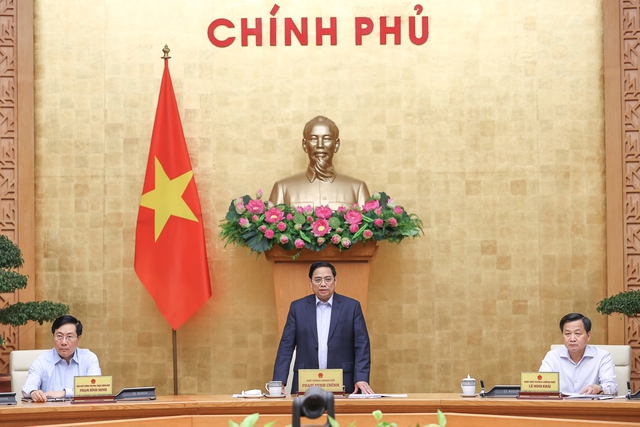 Thủ tướng Phạm Minh Ch&iacute;nh ph&aacute;t biểu khai mạc phi&ecirc;n họp Ch&iacute;nh phủ thường kỳ th&aacute;ng 4/2022&nbsp;