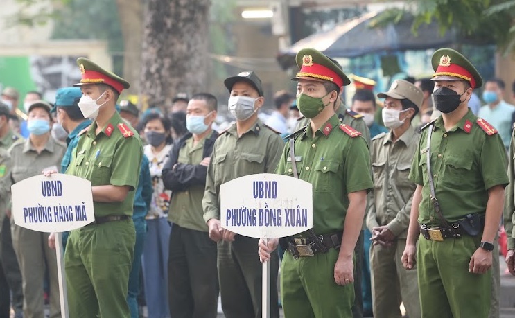 C&aacute;c lực lượng tham gia Lễ ra qu&acirc;n