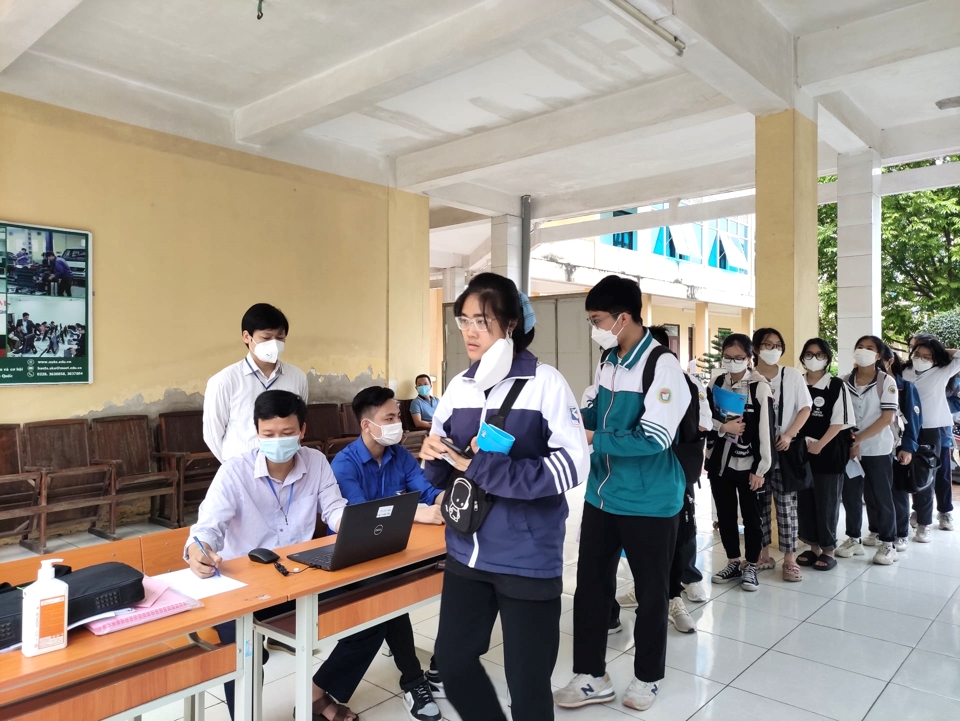 Thí sinh tham dự thi kỳ thi đánh giá năng lực của ĐH Quốc gia Hà Nội