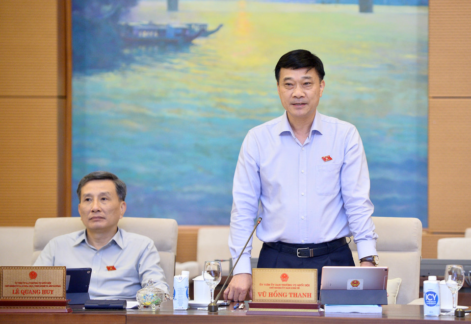 Chủ nhiệm Ủy ban Kinh tế của Quốc hội Vũ Hồng Thanh. Ảnh: Quochoi.vn