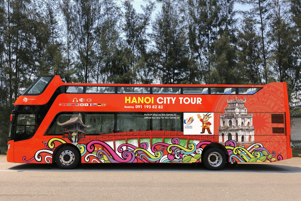 Miễn ph&iacute; v&eacute; trải nghiệm xe bu&yacute;t 2 tầng &ldquo;Hanoi City tour&rdquo; cho đại biểu tham dự SEA Games 31