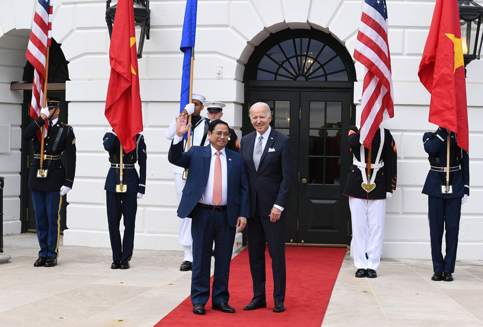 Thủ tướng Phạm Minh Ch&iacute;nh v&agrave; Tổng thống Hoa Kỳ Joe Biden. Ảnh: TTXVN