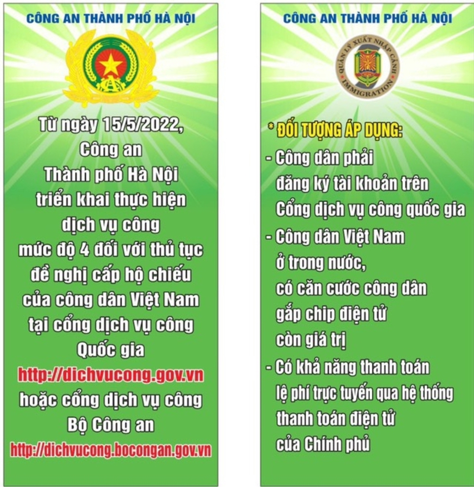 Hà Nội: Từ 15/5, thực hiện cấp hộ chiếu trên môi trường điện tử - Ảnh 1