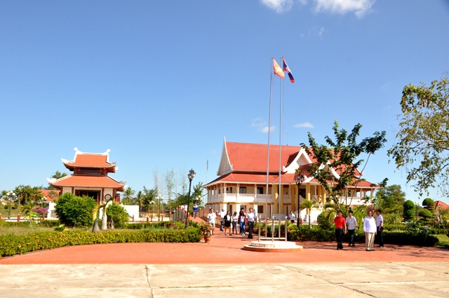 Khu lưu niệm Chủ tịch Hồ Chí Minh ở Xiềng Vang, xã Xiềng Mương, huyện Noỏng Bốc, tỉnh Khăm Muộn, Lào.