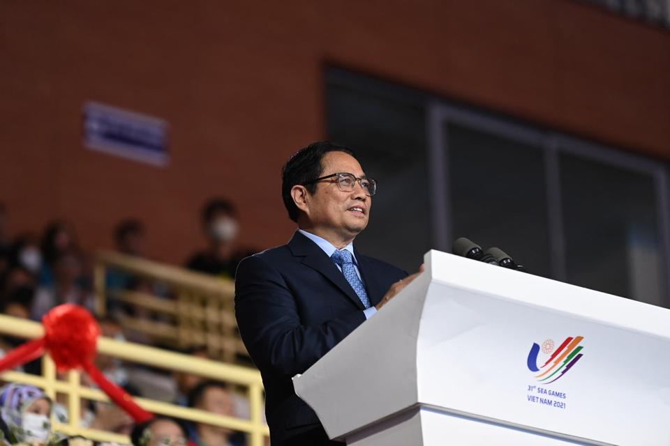 Thủ tướng Phạm Minh Ch&iacute;nh tuy&ecirc;n bố bế mạc SEA Games 31.