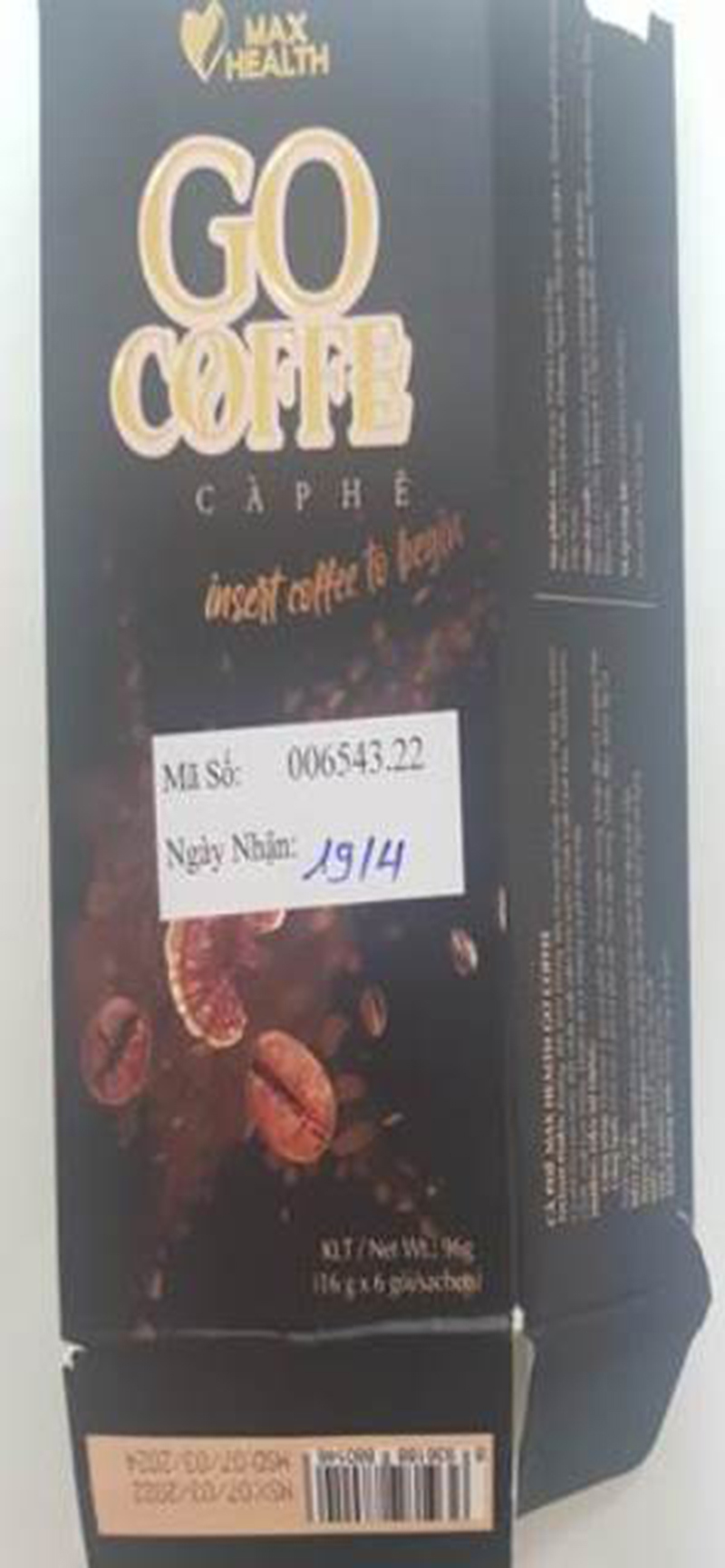 Cục ATTP cảnh b&aacute;o về sản phẩm Max Health Go Coffee c&agrave; ph&ecirc; Insert Coffee to begin c&oacute; chứa Sibutramin.