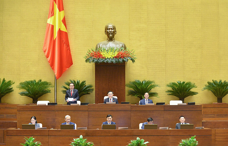 Phó Chủ tịch Thường trực Quốc hội Trần Thanh Mẫn điều hành phiên thảo luận ngày 1/6. Ảnh: Quochoi.vn
