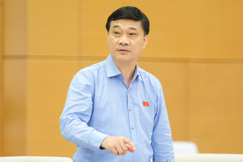 Chủ nhiệm Ủy ban Kinh tế của Quốc hội Vũ Hồng Thanh ph&aacute;t biểu tại phi&ecirc;n họp. Ảnh: Quochoi.vn