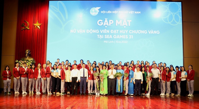 Hội Li&ecirc;n hiệp Phụ nữ Việt Nam tổ chức gặp mặt nữ vận động vi&ecirc;n ti&ecirc;u biểu, đạt huy chương v&agrave;ng tại SEA Games 31