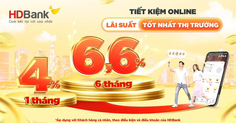 Tiết kiệm online, l&atilde;i suất tốt nhất thị trường