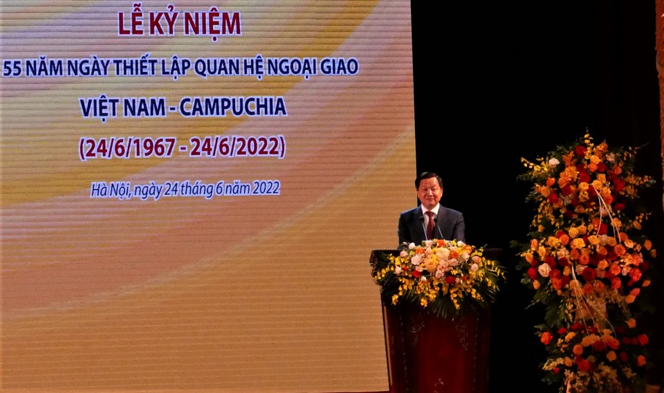 Ph&oacute; Thủ tướng L&ecirc; Minh Kh&aacute;i ph&aacute;t biểu tại Lễ kỷ niệm.&nbsp;
