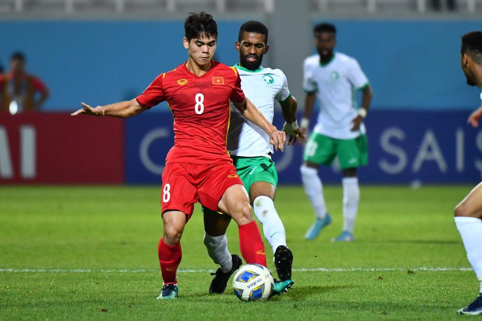 Khuất Văn Khang được Liên đoàn Bóng đá châu Á (AFC) bầu chọn là cầu thủ xuất sắc nhất ở trận gặp U23 Hàn Quốc. Ảnh: AFC