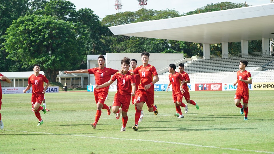 U19 Việt Nam c&oacute; chiến thắng đầu ti&ecirc;n tại giải U19 Đ&ocirc;ng Nam &Aacute; 2022. Ảnh: VFF.