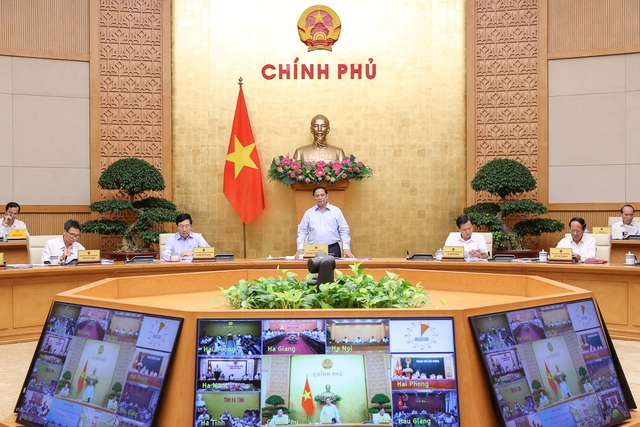 Thủ tướng Phạm Minh Ch&iacute;nh chủ tr&igrave; Hội nghị trực tuyến Ch&iacute;nh phủ với địa phương v&agrave; Phi&ecirc;n họp Ch&iacute;nh phủ thường kỳ th&aacute;ng 6 năm 2022
