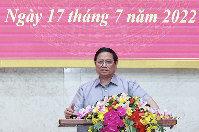 Thủ tướng Ch&iacute;nh phủ Phạm Minh Ch&iacute;nh&nbsp;ph&aacute;t biểu tại buổi l&agrave;m việc.&nbsp;