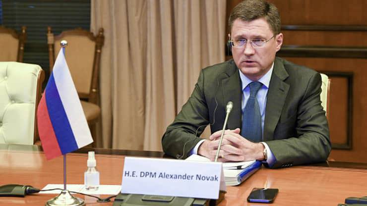 Ph&oacute; Thủ tướng Nga Alexander Novak chủ tr&igrave; một cuộc họp của bộ trưởng năng lượng OPEC+ . Ảnh:&nbsp; Getty