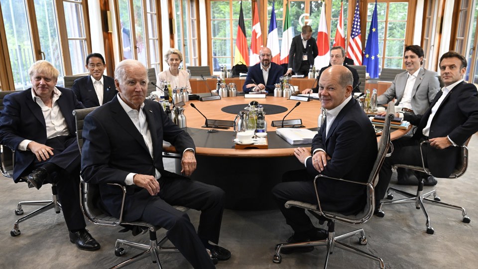 Các nhà lãnh đạoG7 gặp mặttại Đức, ngày 26/6/2022. Ảnh: AFP