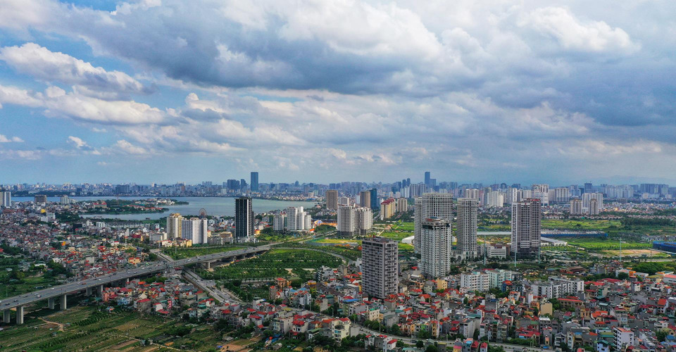 Hình thành mạng lưới đô thị, góp phần tạo động lực cho tăng trưởng kinh tế Thủ đô. Ảnh: Dũng Việt