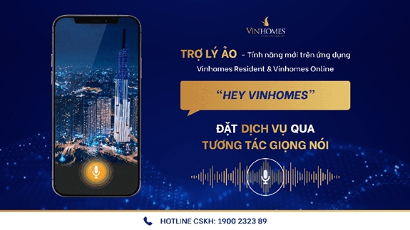 Trợ l&yacute; ảo sẽ được t&iacute;ch hợp tự động tr&ecirc;n ứng dụng Vinhomes Resident d&agrave;nh cho cư d&acirc;n Vinhomes.