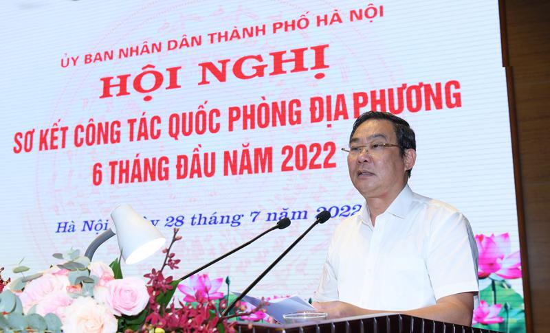 Phó Chủ tịch Thường trực UBND TP Lê Hồng Sơn phát biểu kết luận hội nghị.