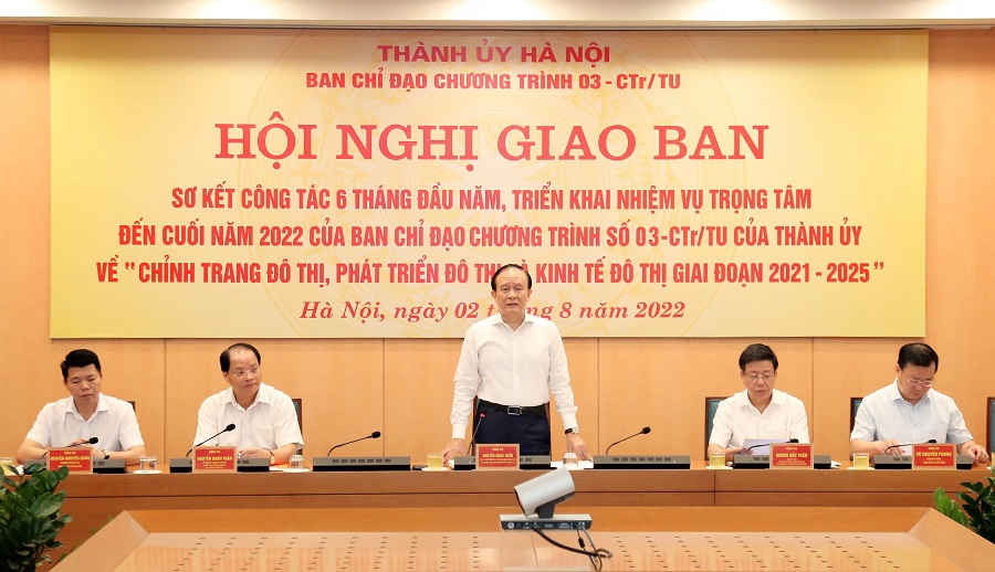 Ph&oacute; B&iacute; thư Th&agrave;nh ủy H&agrave; Nội Nguyễn Ngọc Tuấn kết luận Hội nghị