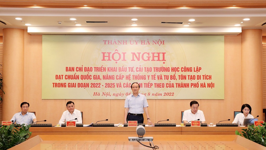 Ph&oacute; B&iacute; thư Th&agrave;nh ủy H&agrave; Nội Nguyễn Ngọc Tuấn kết luận hội nghị