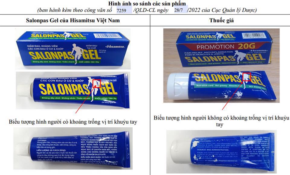 Hà Nội yêu cầu không kinh doanh, phân phối, sử dụng thuốc giả Salonpas Gel - Ảnh 1