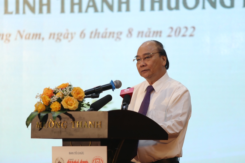 Chủ tịch nước Nguyễn Xu&acirc;n Ph&uacute;c ph&aacute;t biểu chỉ đạo tại hội thảo.