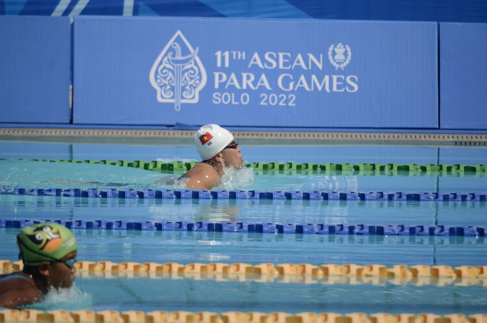 Bộ m&ocirc;n Bơi gi&agrave;nh 27 tấm HCV tại&nbsp;ASEAN Para Games 11. Ảnh: PT Dương.