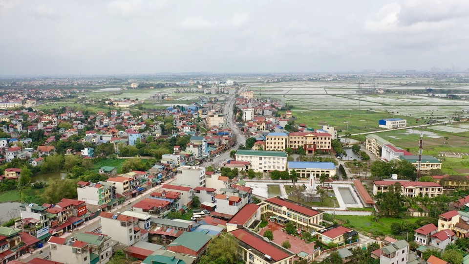 Một g&oacute;c huyện Thanh Oai nh&igrave;n từ tr&ecirc;n cao.