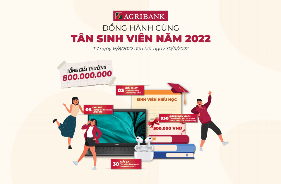 Hơn 900 giải thưởng chờ đón Tân sinh viên 2022 khi mở tài khoản tại Agribank - Ảnh 1