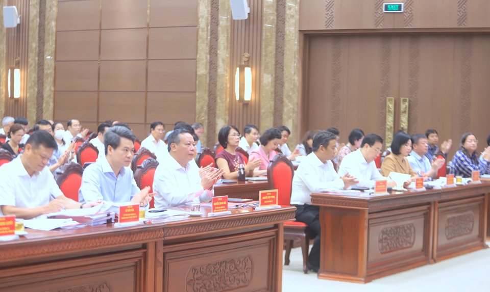 Các đại biểu tham dự Hội nghị trực tuyến.