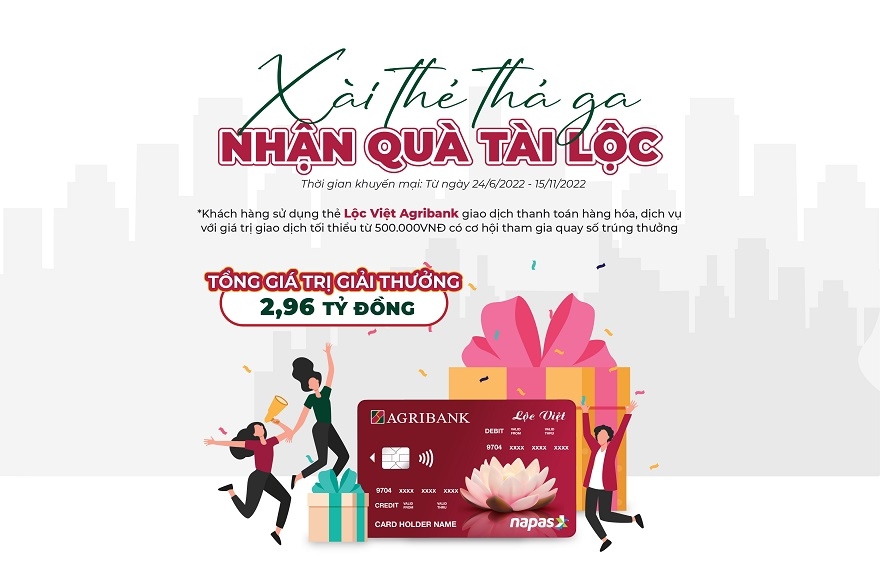 Xài thẻ thả ga - Nhận quà tài lộc cùng thẻ Lộc Việt Agribank - Ảnh 1