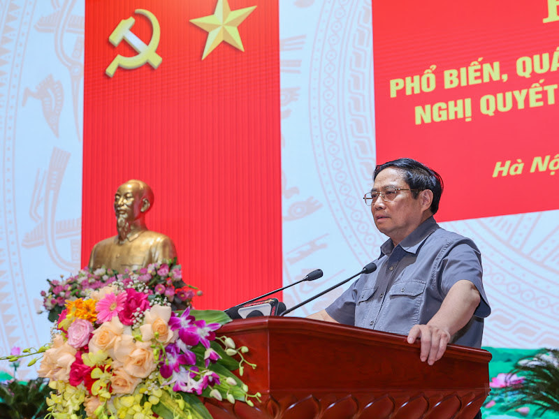 Thủ tướng Phạm Minh Chính phát biểu tại hội nghị. Ảnh: Chinhphu.vn