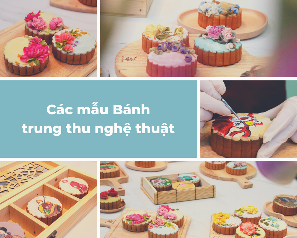 B&aacute;nh hoa v&agrave; b&aacute;nh vẽ l&agrave; 2 d&ograve;ng b&aacute;nh được chị Dương lựa chọn l&agrave;m dịp Trung thu.