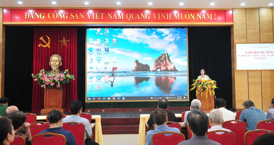 Quận Hoàn Kiếm: Bồi dưỡng nghiệp vụ công tác tuyên giáo năm 2022 - Ảnh 1