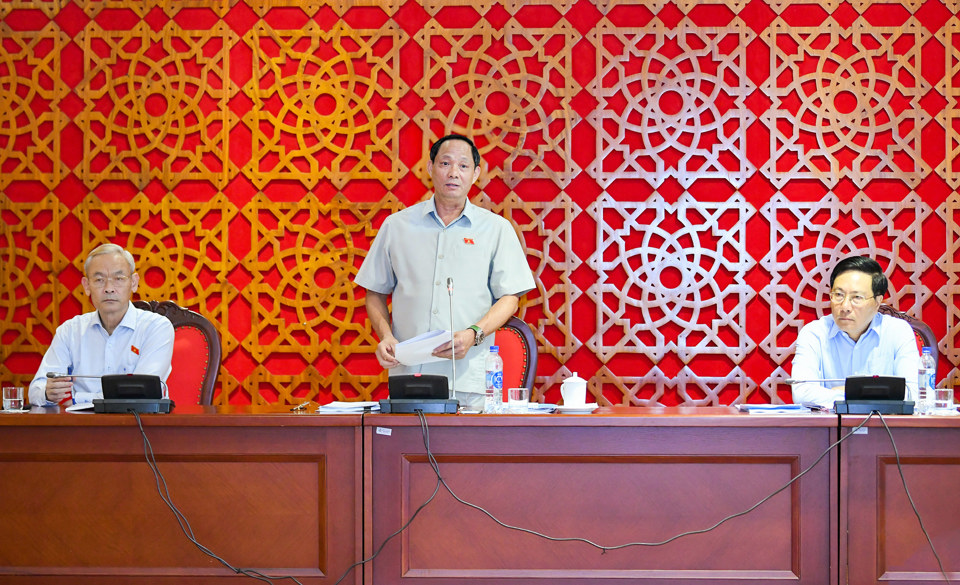 Thượng tướng Trần Quang Phương - Phó Chủ tịch Quốc hội, Trưởng Đoàn giám sát phát biểu kết luận buổi làm việc. Ảnh: Quochoi.vn