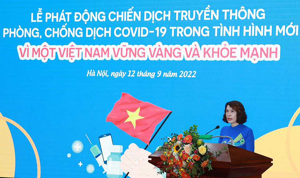 Thứ trưởng Bộ Y tế Nguyễn Thị Li&ecirc;n Hương ph&aacute;t biểu tại buổi lễ.