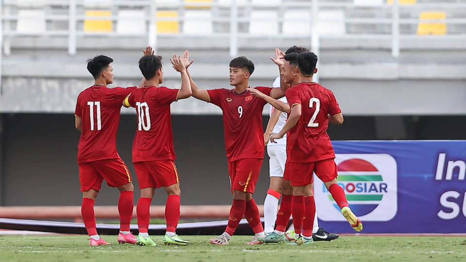 U20 Việt Nam c&oacute; chiến thắng dễ d&agrave;ng trước&nbsp;U20 Hong Kong (Trung Quốc). Ảnh: AFC.