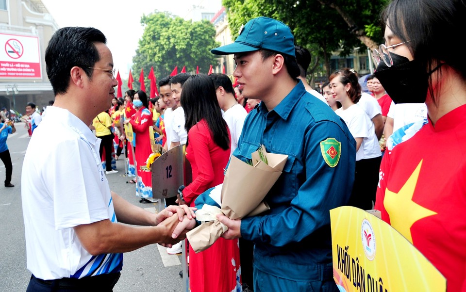 Ấn tượng Lễ khai mạc Đại hội TDTT quận Hoàn Kiếm, Hà Nội lần thứ 10 - Ảnh 4