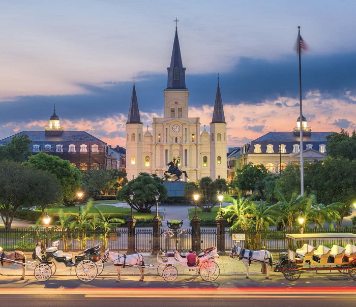 TP New Orleans c&oacute; một nền văn h&oacute;a đặc sắc. Trong ảnh: Quảng trường Jackson. Ảnh: Internet