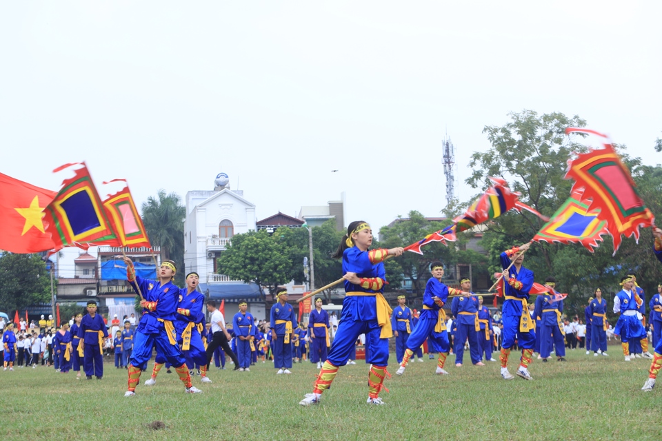 Hoạt động thể dục thể thao tại huyện Ứng Ho&agrave;.